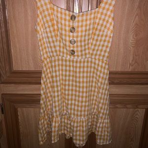 Yellow Gingham/ Plaid Dress